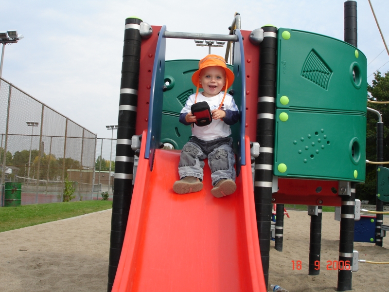 Félix au parc du quartier