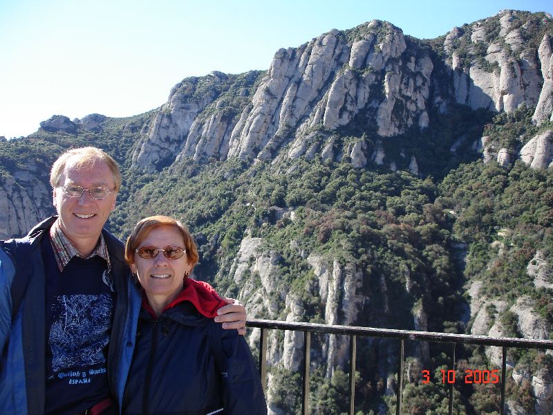 "Montagne aux pics arrondis, Montserrat, Espagne
