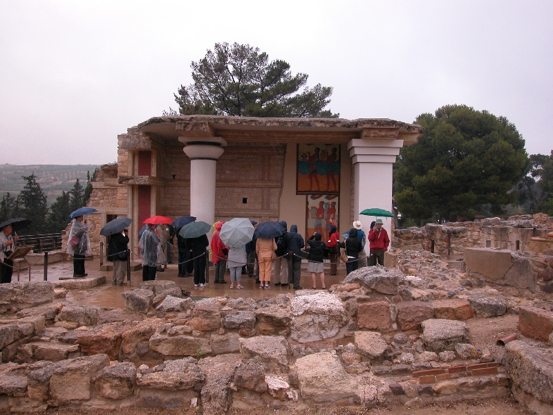 Cnossos sous la pluie, Crète