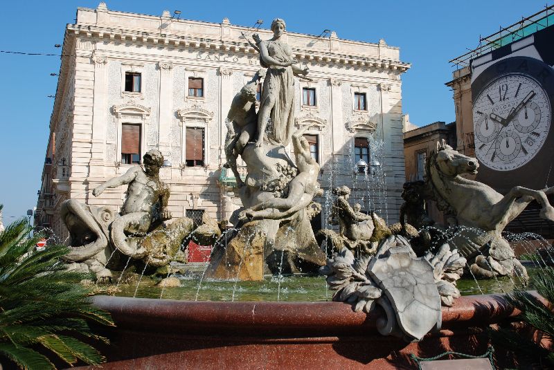 Fontana di Diana, Ortygie, Syracuse, Italie