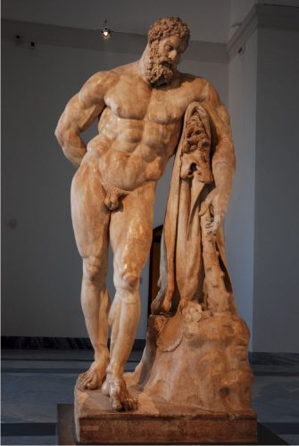 L’Hercule Farnèse du musée national d'archéologie de Naples, Italie