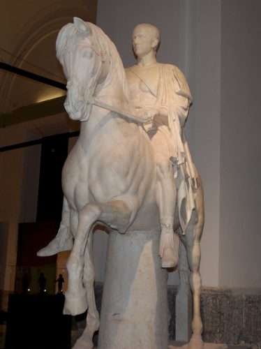 Statue équestre de Marcus Nonius Balbus, Musée archéologique national de Naples, Italie
