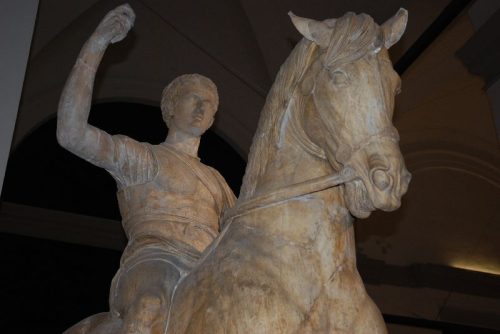 Statue équestre de Marcus Nonius Balbus, Musée archéologique national de Naples, Italie