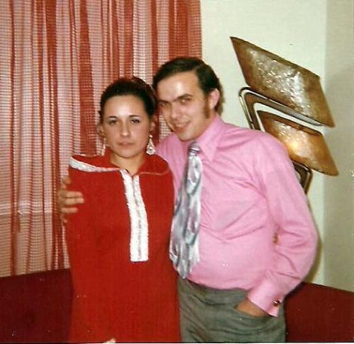 Noël 1971 Céline avec son cousin Jean-Claude