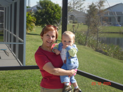 Noël 2005 : Céline et Félix à Cape Coral en Floride
