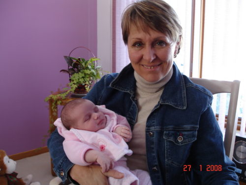 Chloé et ma soeur Louise le 27 janvier 2008