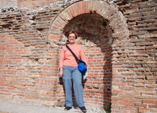 Céline au théâtre antique de Taormina en Sicile