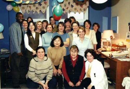 Céline et ses collègues de travail de l'hôpital du Sacré-Coeur.