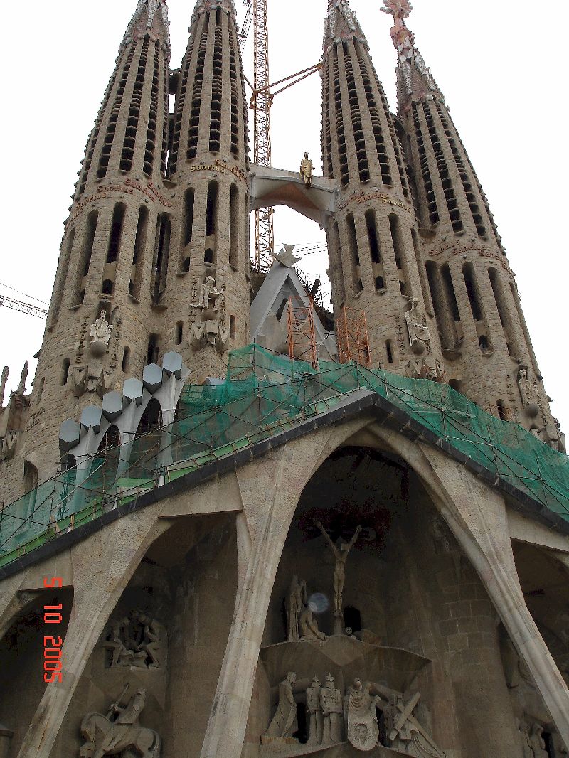 La Sagrada Família en 2005, Barcelone, Espagne