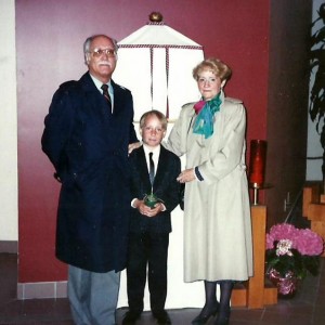 Le 24 avril 1988, Marc-André fait sa première communion à l'église Sainte-Angèle de Mérici, à Saint-Léonard, là où nous nous sommes mariés!