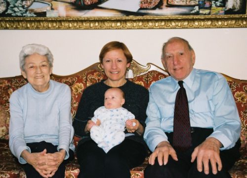Céline avec Félix chez ses parents