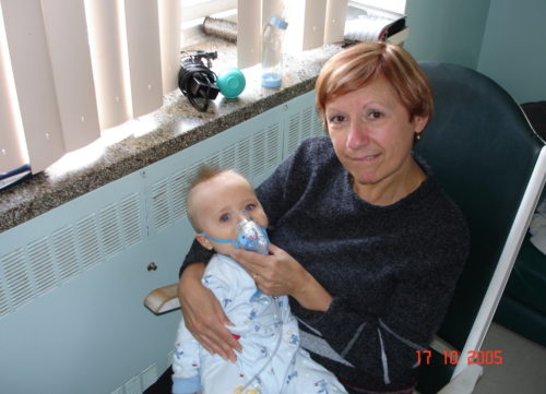 17 octobre 2005 Félix et Céline à l'hôpital de Saint-Jérôme