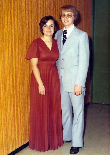 Céline et moi en 1975.