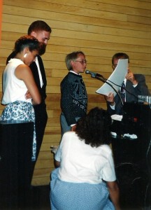 Juillet 1991, lors du 45e anniversaire de mariage de ses grands-parents Pichette, Marc-André a lu avec beaucoup d'émotion un texte soulignant les 45 années de vie commune de Réjane et Rolland.