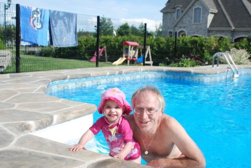 14 juin 2009, Chloé et moi, chez Marc-André et Isabel à Blainville