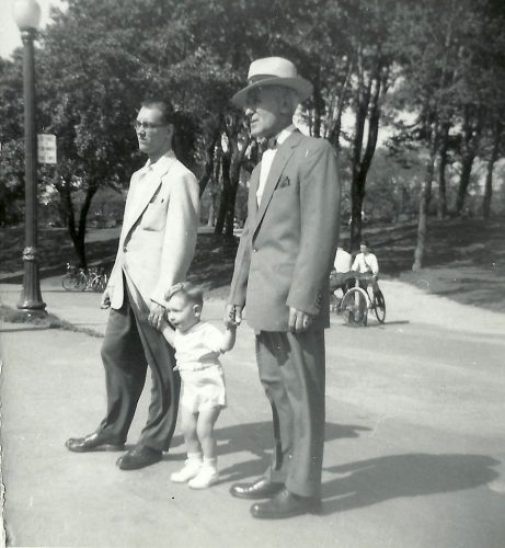 Papa, moi et grand-papa, septembre 55