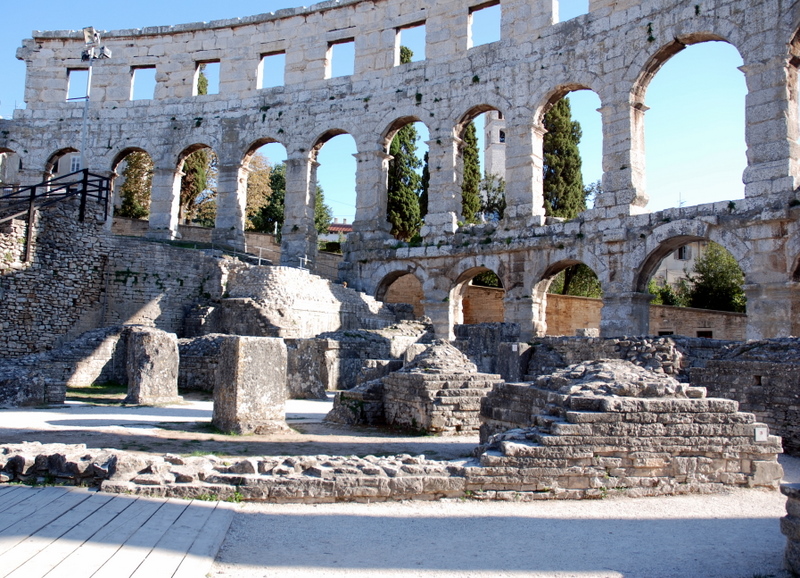 L’amphithéâtre romain de Pula, Croatie