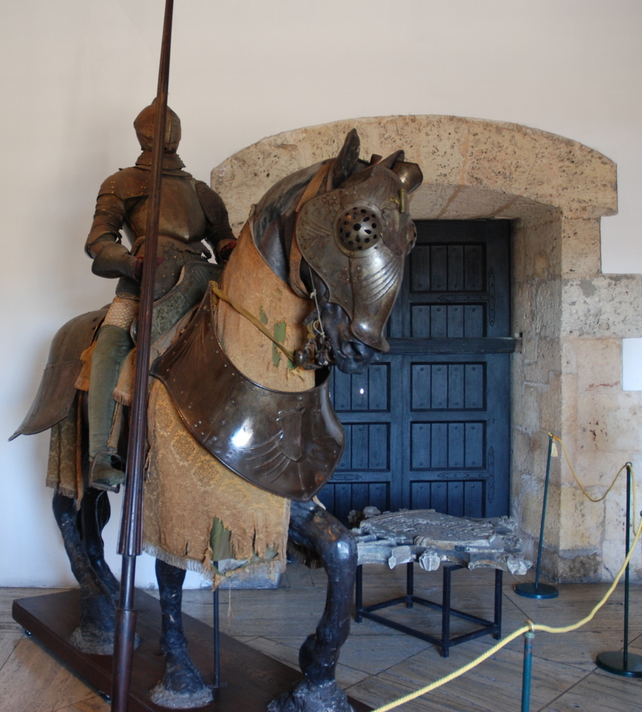 Cheval et soldat en armure, Château royal, l'El Alcazar de Colón, Santo Domingo de Guzmán, République dominicaine.