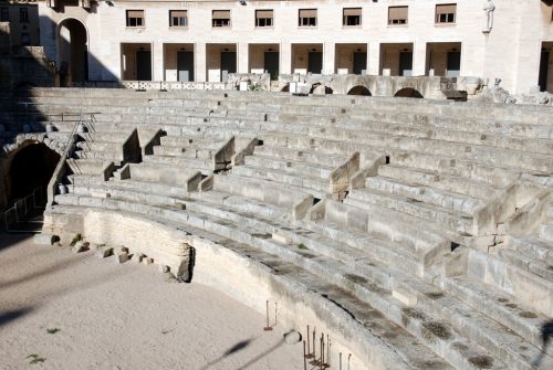 Amphithéâtre romain, Lecce, Pouilles, Italie