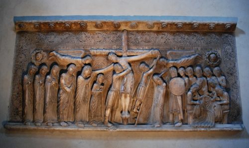 Descente de la croix de Benedetto Antelami, cathédrale de Parme, Émilie-Romagne, Italie