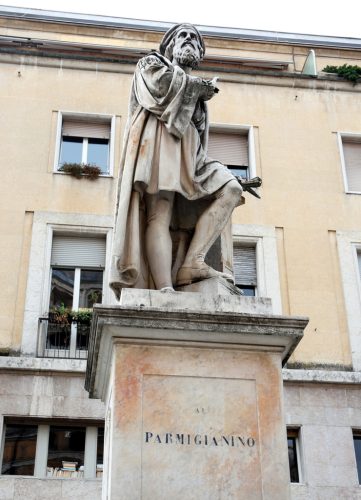 Statue de Parmigianino, Parme, Émilie-Romagne, Italie