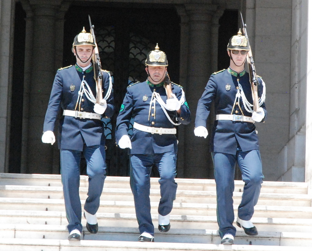 Changement de la garde, Parlement du Portugal, Lisbonne, Portugal