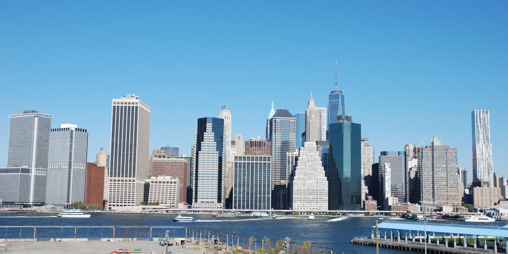 Vue sur Manhattan de Brooklyn, New York, É,-U.