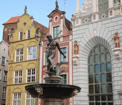 Fontaine de Neptune, Gdańsk, Pologne