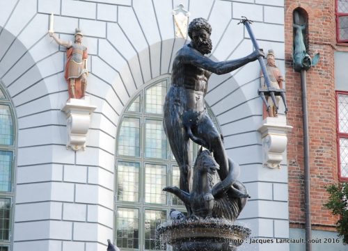 Fontaine de Neptune, Gdańsk, Pologne
