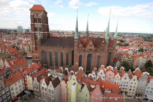 Vue de la Tour de l’Hôtel de Ville, Gdańsk, Pologne