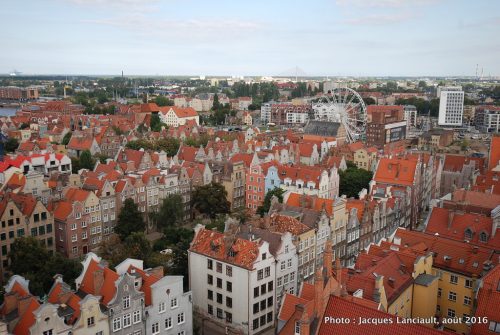 Vue de la Tour de l’Hôtel de Ville, Gdańsk, Pologne