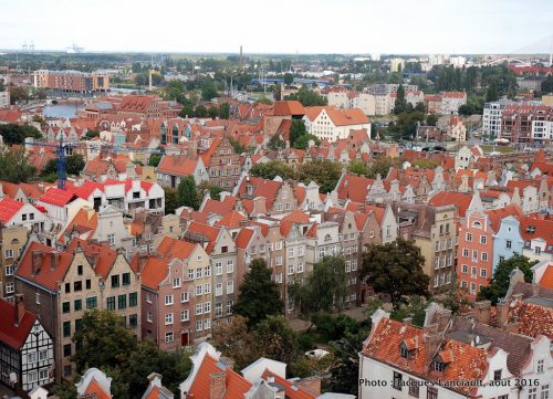 Vue de la Tour de l’Hôtel de Ville, Gdańsk, Pologne