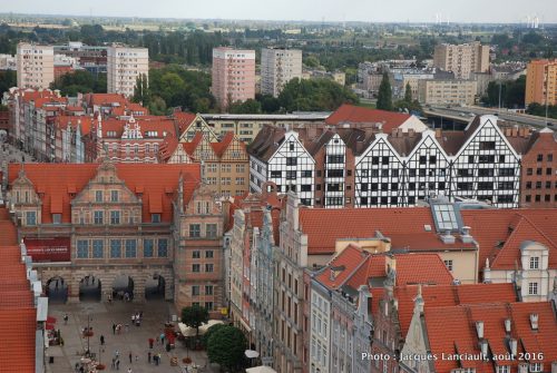 Vue de la Tour de l’Hôtel de Ville, Gdańsk, Pologne