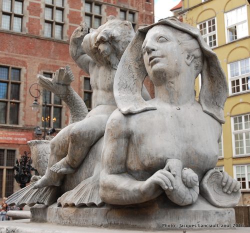 Fontaine de Neptune, Gdańsk, Pologne