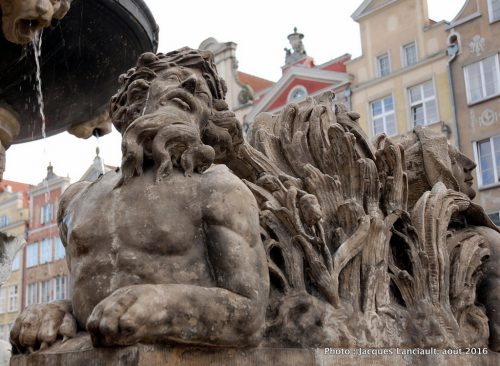Fontaine de Neptune, Gdańsk, Pologne