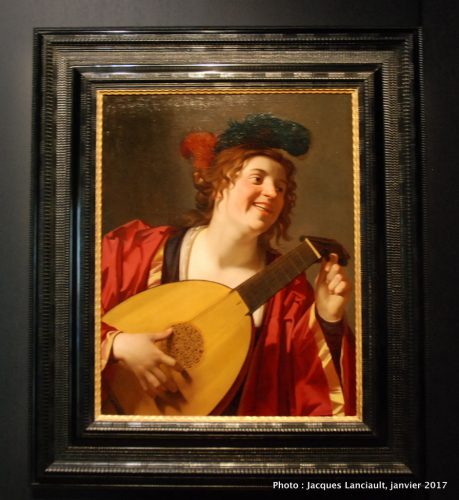 "Femme accordant un luth", Gerrit van Honthhorst (1624), MBAM