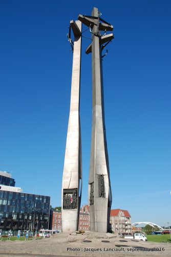 Monument aux ouvriers du chantier naval, Gdańsk, Pologne