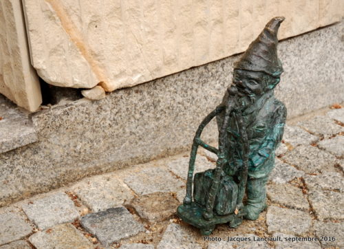 Petit nain de Wrocław, île Ostrów Tumski, Wrocław, Pologne