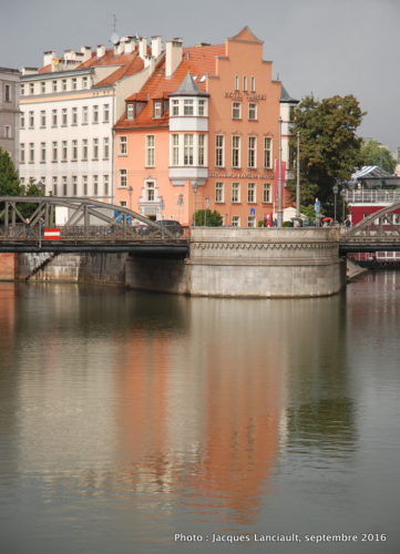 L’Oder entourant l’île Ostrów Tumski, Wrocław, Pologne