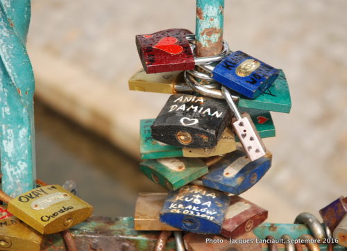 Le pont Tumski, île Ostrów Tumski, Wrocław, Pologne