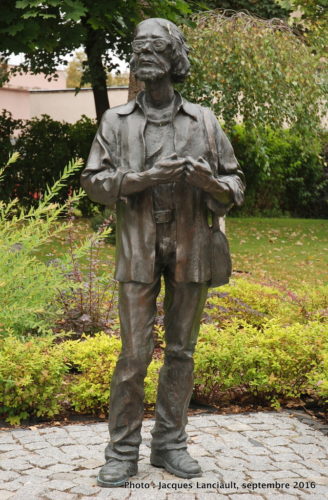 Statue de Jerzy Grotowski parc de la colline de l’université, Opole, Pologne