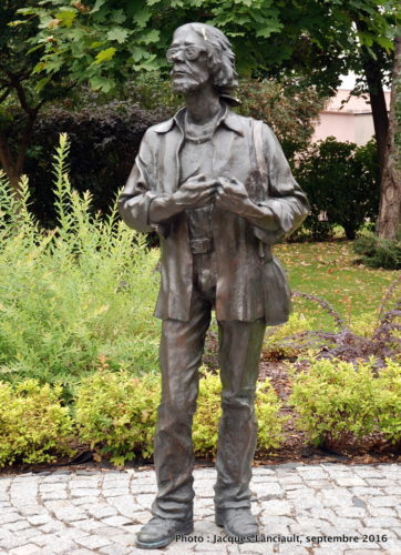 Statue de Jerzy Grotowski parc de la colline de l’université, Opole, Pologne