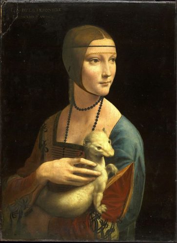 La Dame à l’Hermine, château de Wawel, Cracovie, Pologne