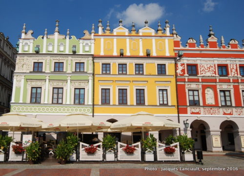 Maisons sur le rynek, Zamość, Pologne