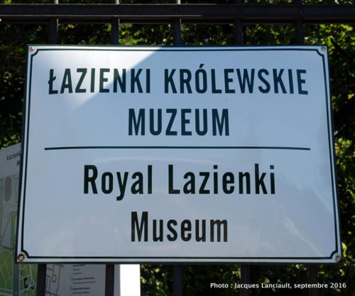 Łazienki Królewskie Muzeum, Varsovie, Pologne