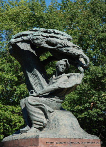 Monument à Frédéric Chopin, parc Łazienki, Varsovie, Pologne