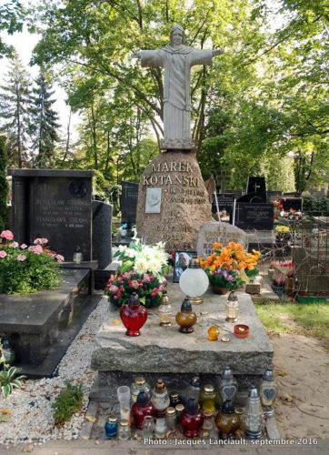 Tombe de Marek Kotański, cimetière Powązki Wojskowe, Varsovie, Pologne