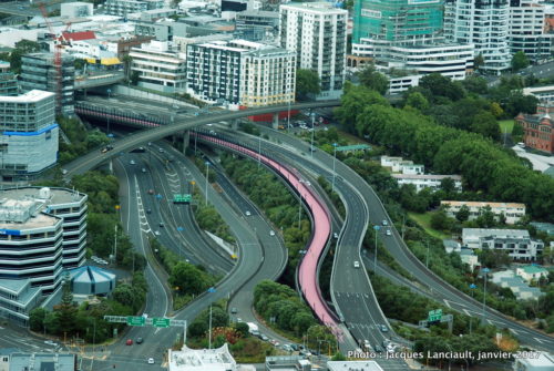 Vue du 51e étage de la Sky Tower, Auckland, Nouvelle-Zélande