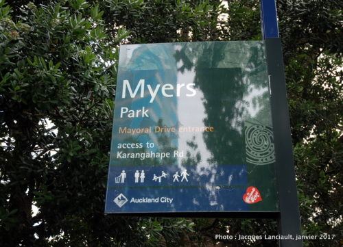 Parc Myers, Auckland, Nouvelle-Zélande