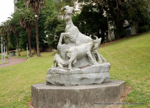 Monument des cinq chèvres, Park Myers, Auckland, Nouvelle-Zélande